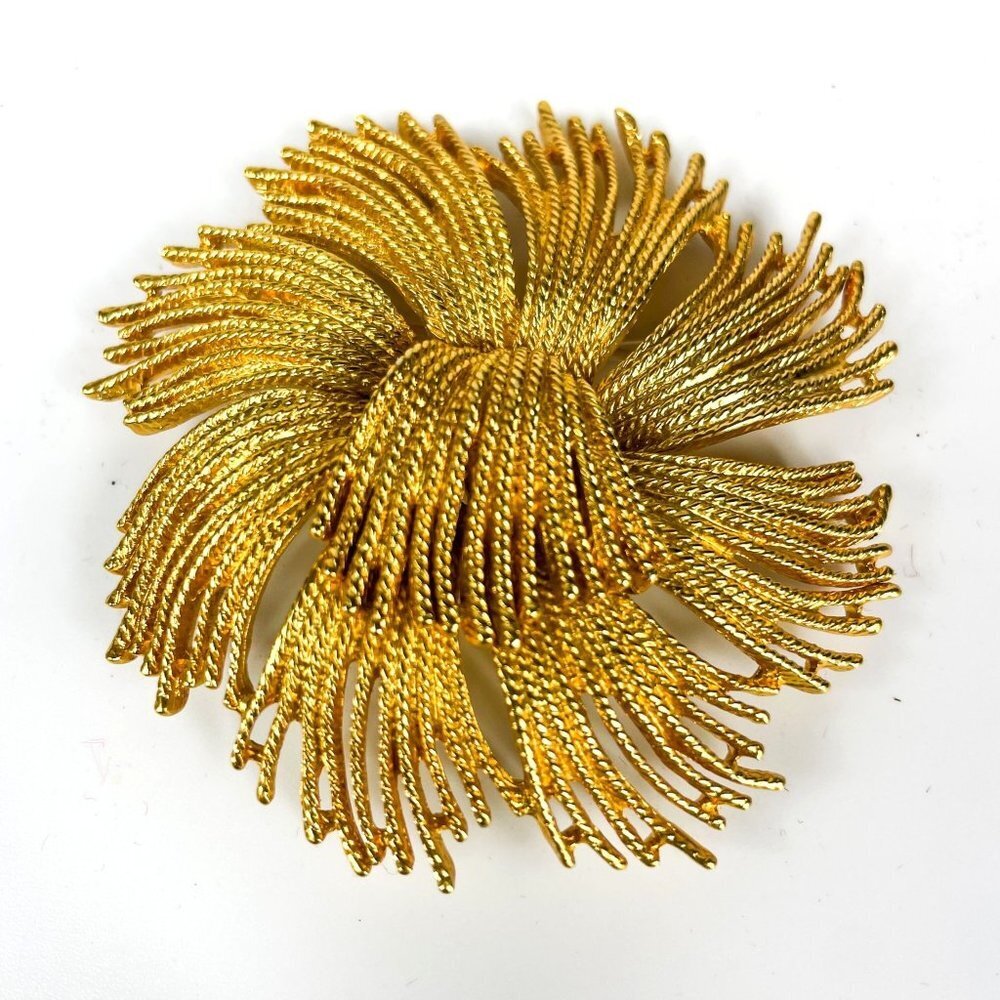 Monet Cordelia Gold Tone  Ropes Brooch